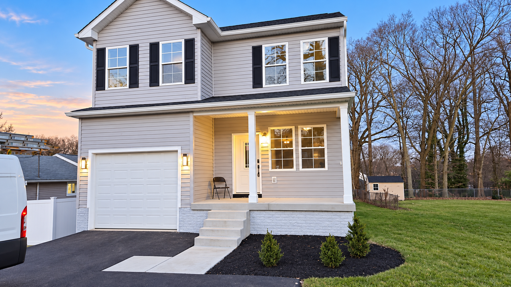 Front exterior of the Stone View home