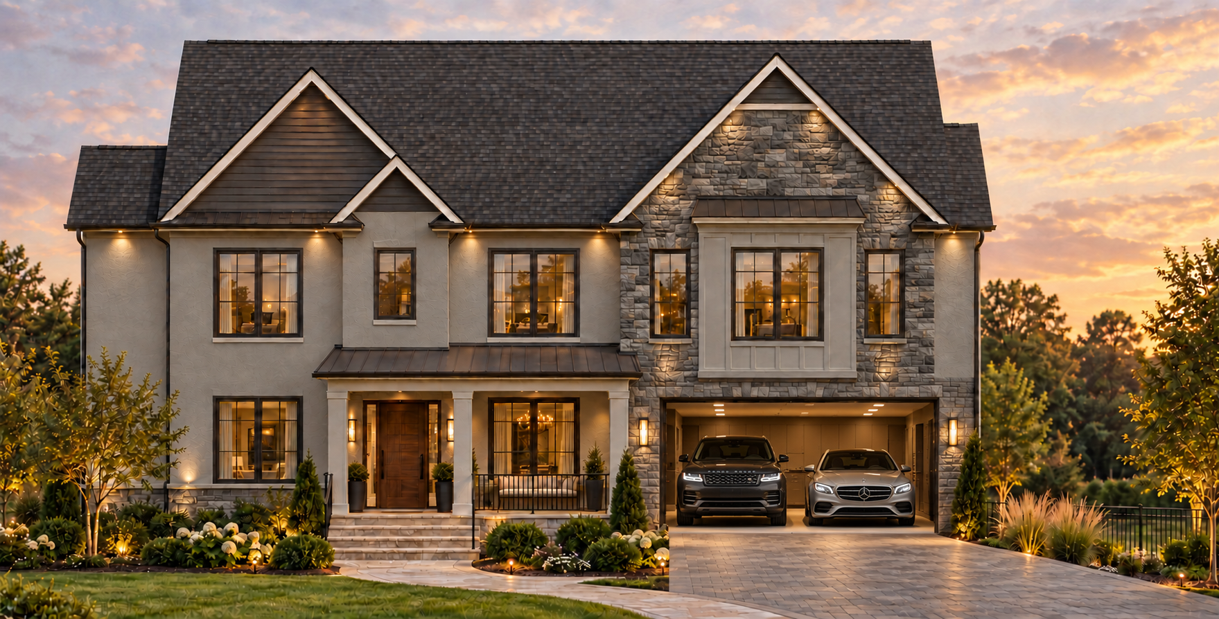 Conceptual architectural home exterior